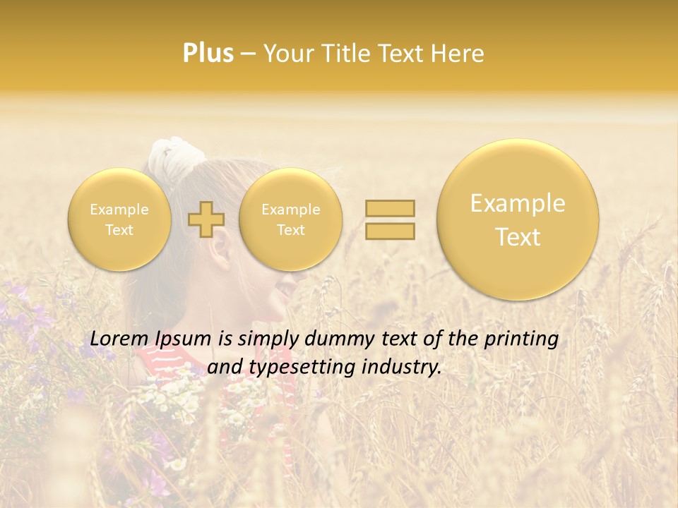 Cute Blond Person PowerPoint Template