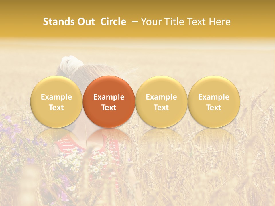 Cute Blond Person PowerPoint Template