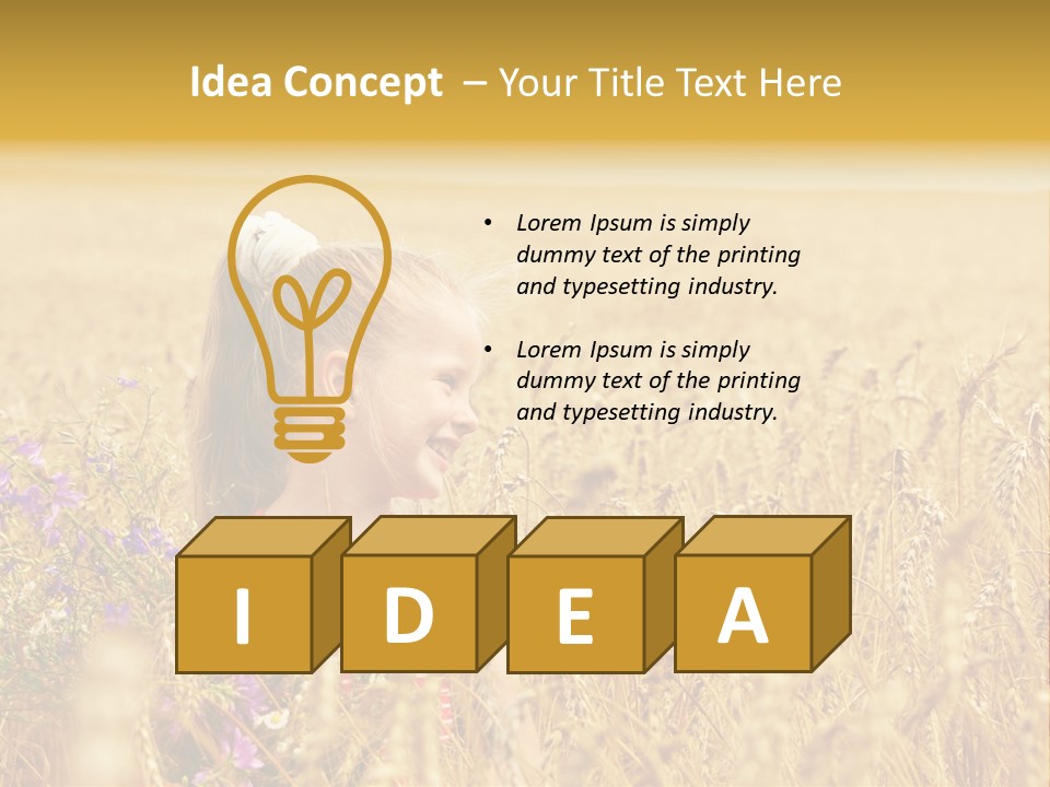 Cute Blond Person PowerPoint Template