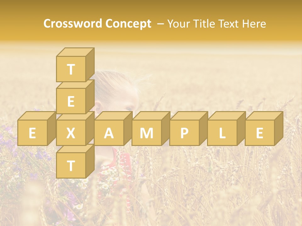 Cute Blond Person PowerPoint Template