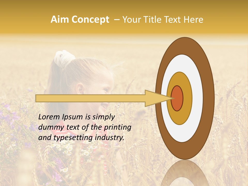 Cute Blond Person PowerPoint Template