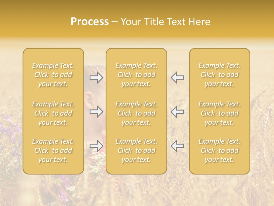 Cute Blond Person PowerPoint Template