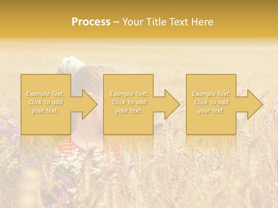 Cute Blond Person PowerPoint Template