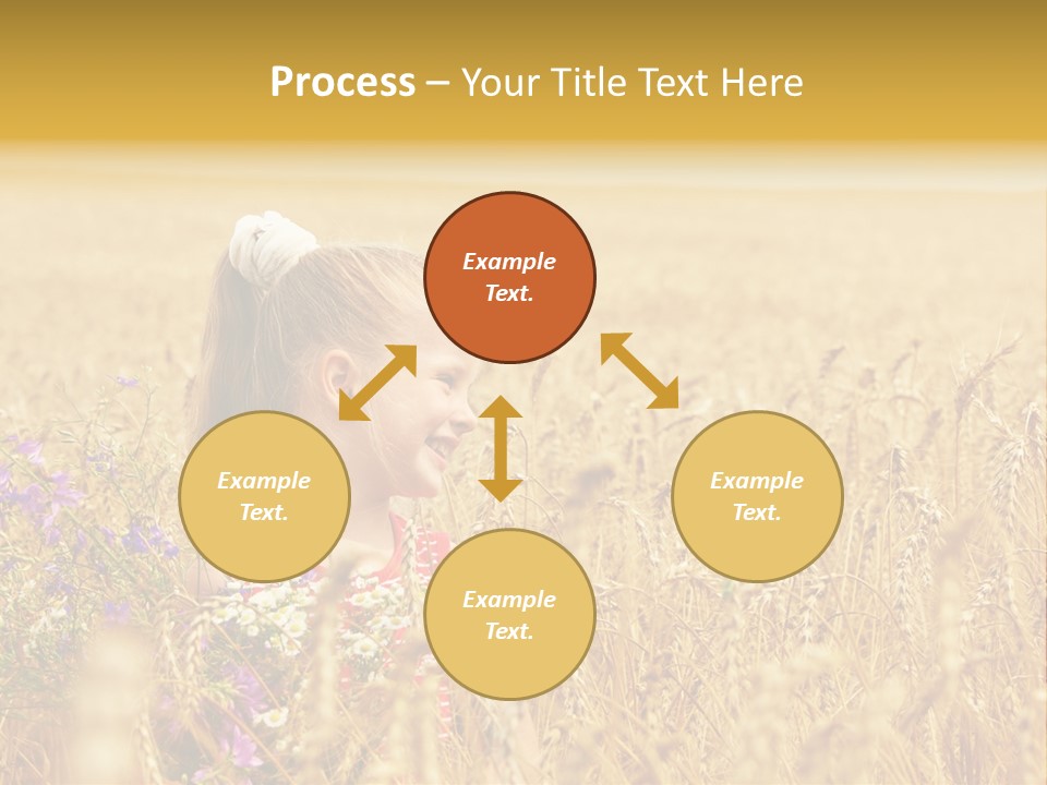 Cute Blond Person PowerPoint Template