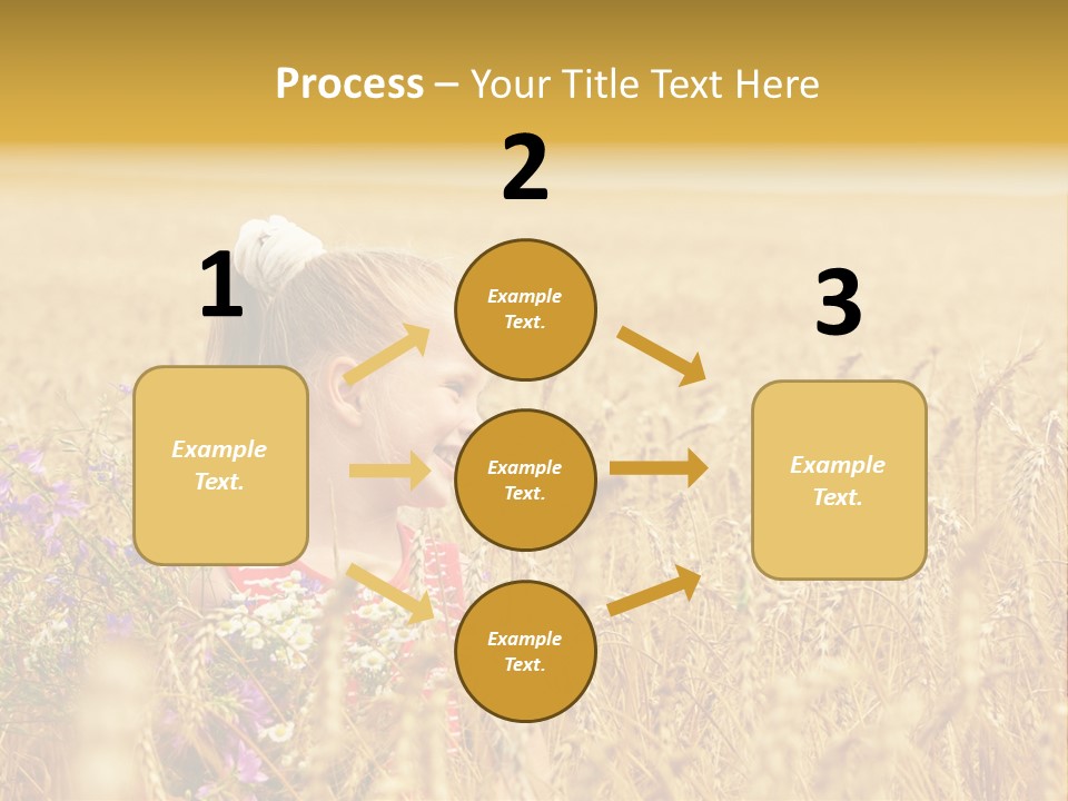 Cute Blond Person PowerPoint Template