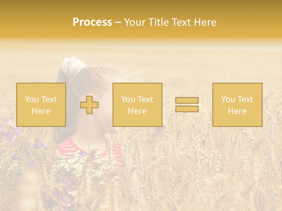 Cute Blond Person PowerPoint Template