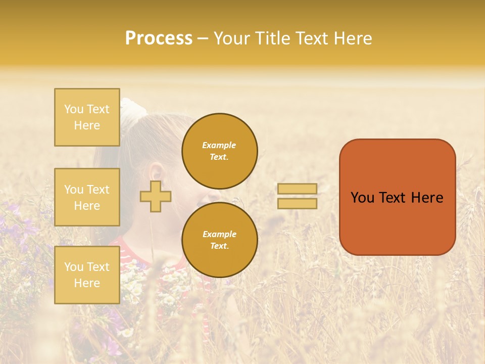 Cute Blond Person PowerPoint Template