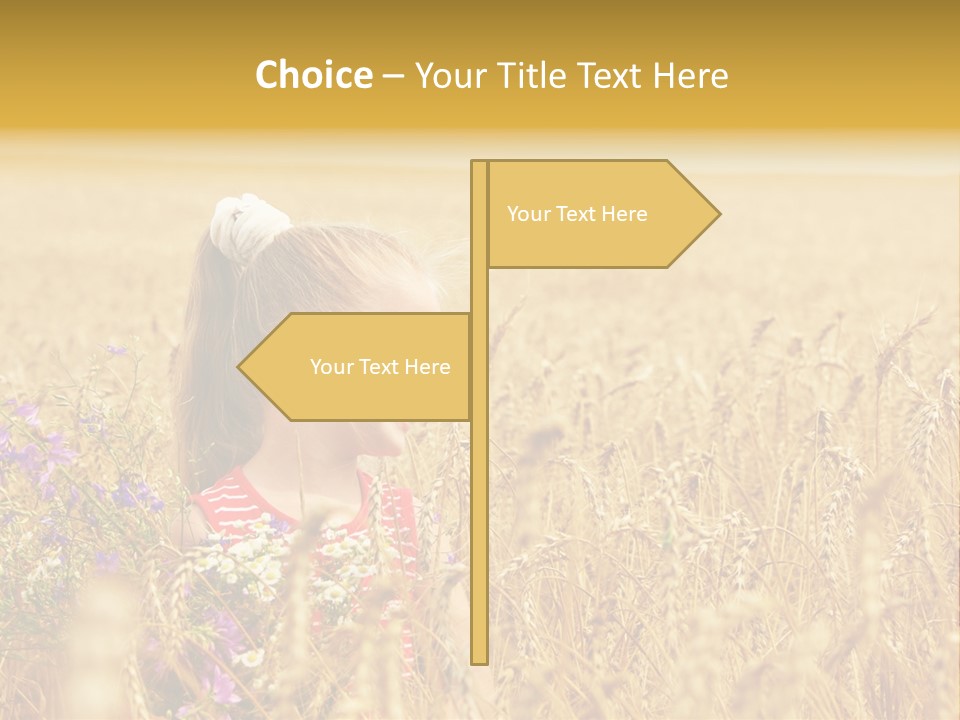 Cute Blond Person PowerPoint Template