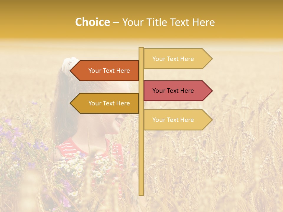 Cute Blond Person PowerPoint Template