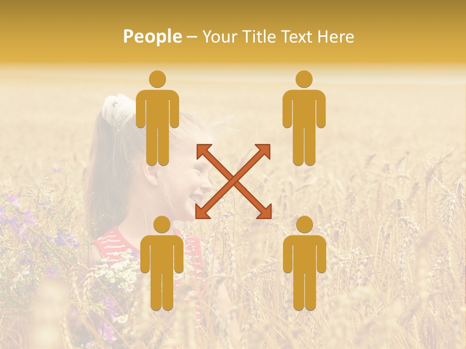 Cute Blond Person PowerPoint Template