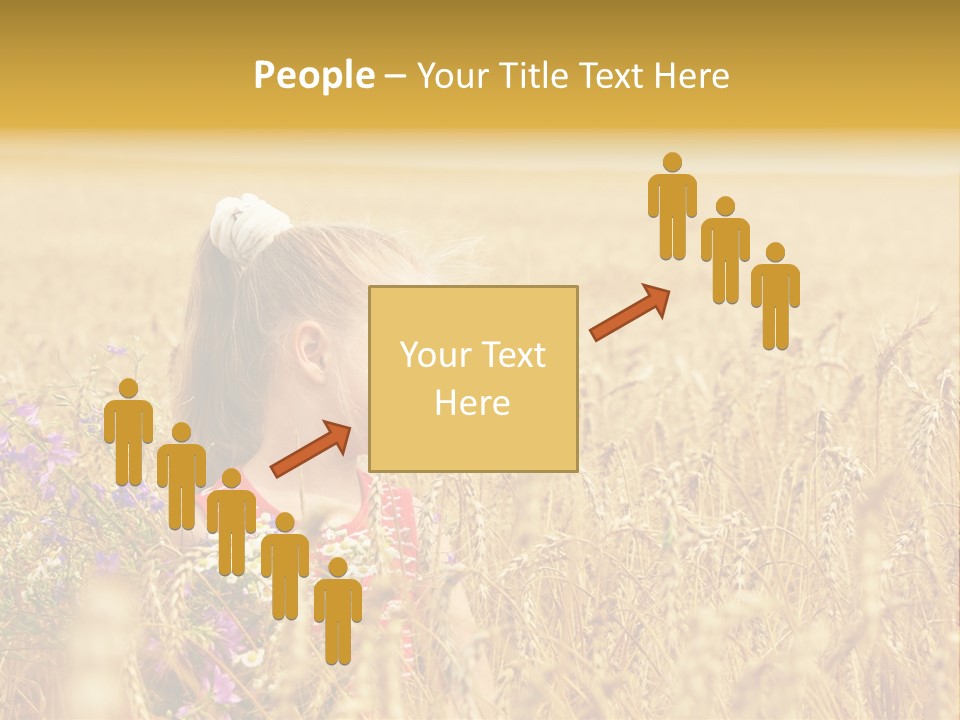 Cute Blond Person PowerPoint Template