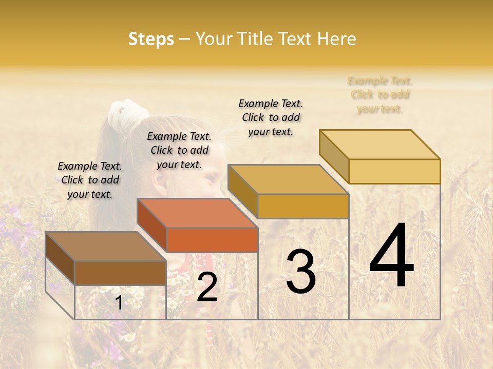 Cute Blond Person PowerPoint Template