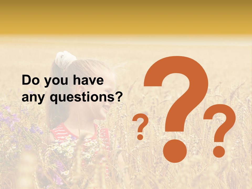 Cute Blond Person PowerPoint Template