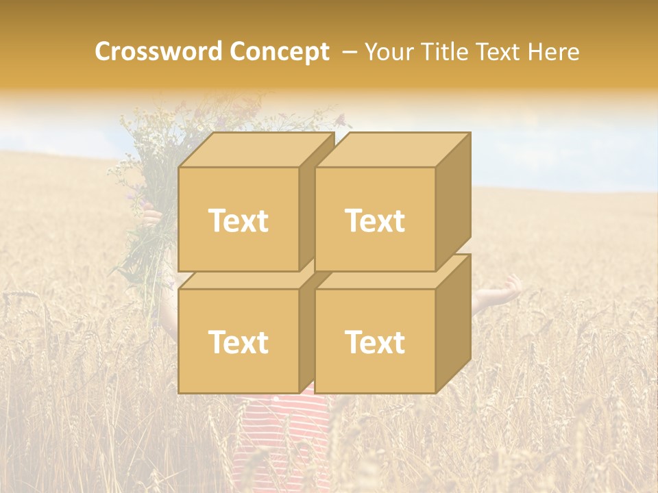 Field Wheat Sky PowerPoint Template