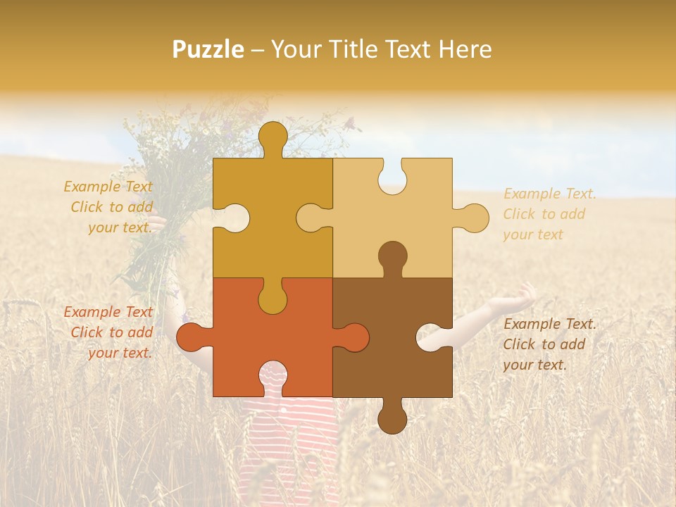 Field Wheat Sky PowerPoint Template