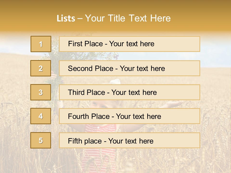 Field Wheat Sky PowerPoint Template