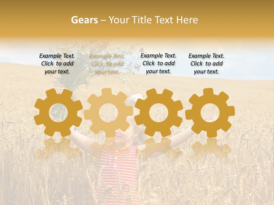 Field Wheat Sky PowerPoint Template