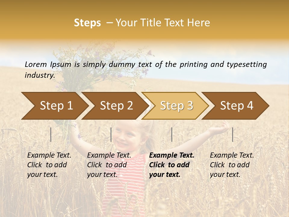 Field Wheat Sky PowerPoint Template