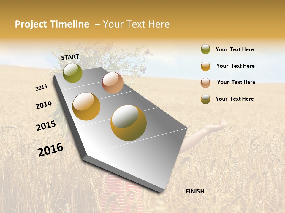 Field Wheat Sky PowerPoint Template