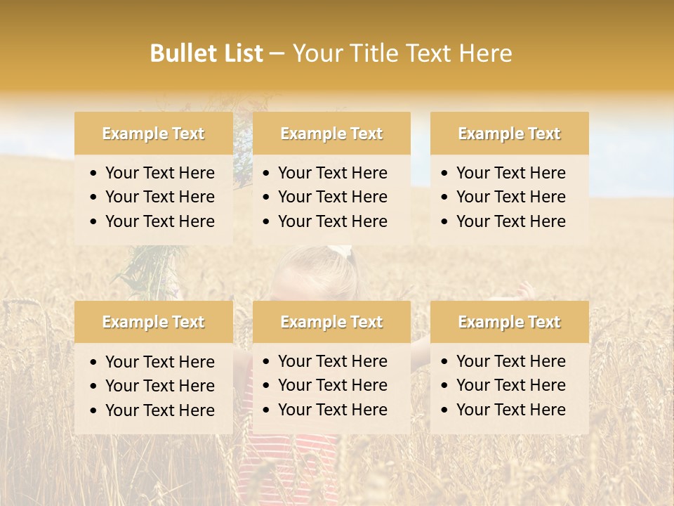 Field Wheat Sky PowerPoint Template