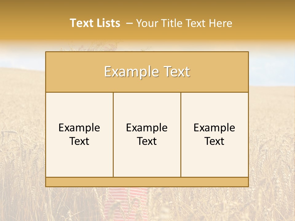 Field Wheat Sky PowerPoint Template