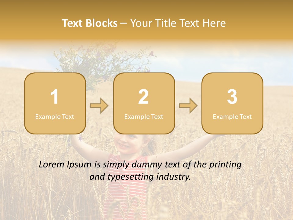 Field Wheat Sky PowerPoint Template