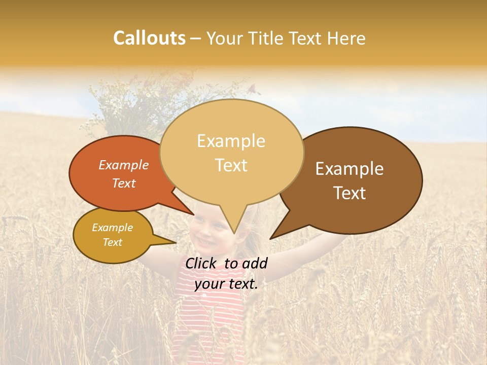Field Wheat Sky PowerPoint Template