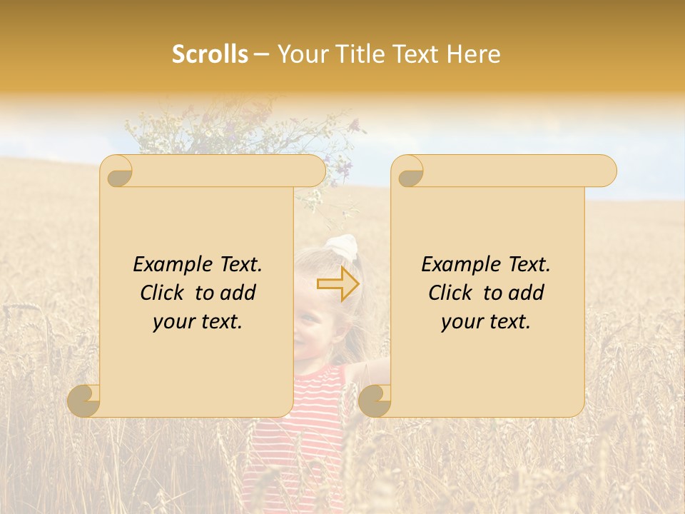 Field Wheat Sky PowerPoint Template