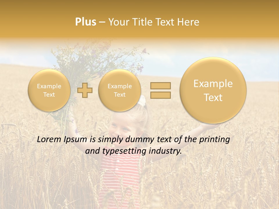 Field Wheat Sky PowerPoint Template