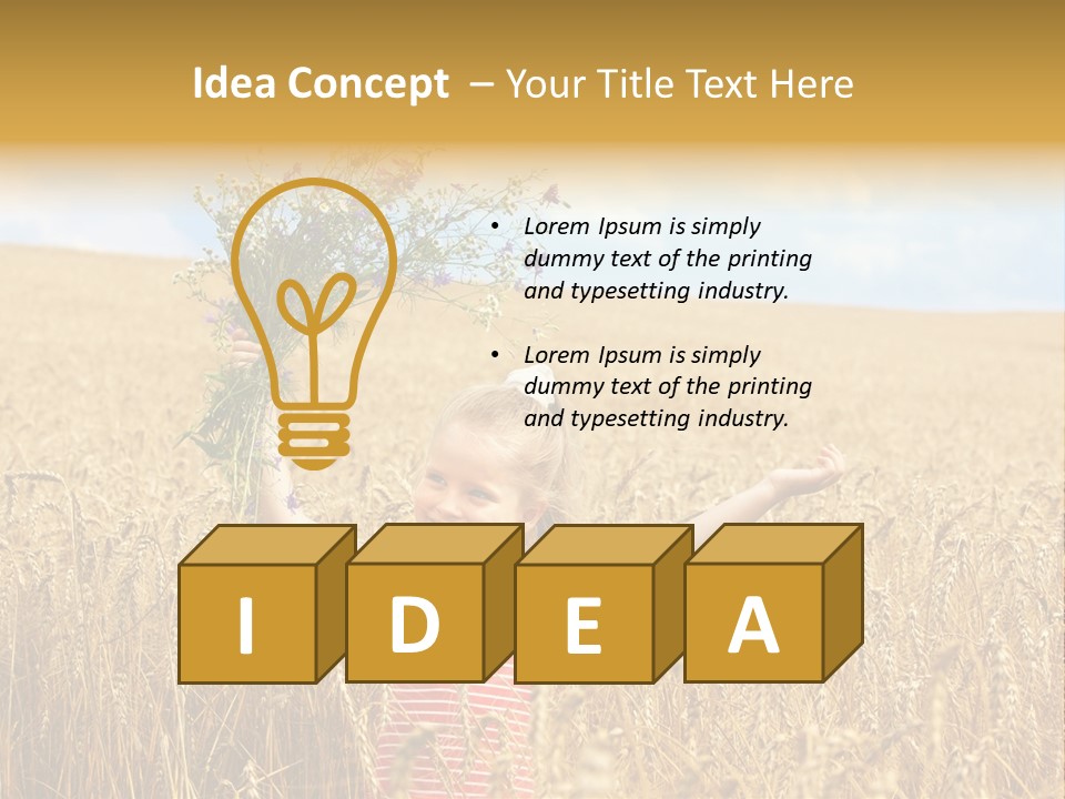 Field Wheat Sky PowerPoint Template