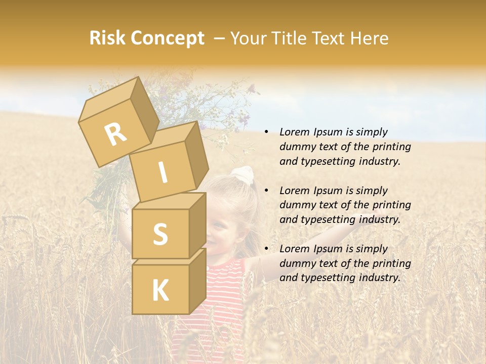 Field Wheat Sky PowerPoint Template