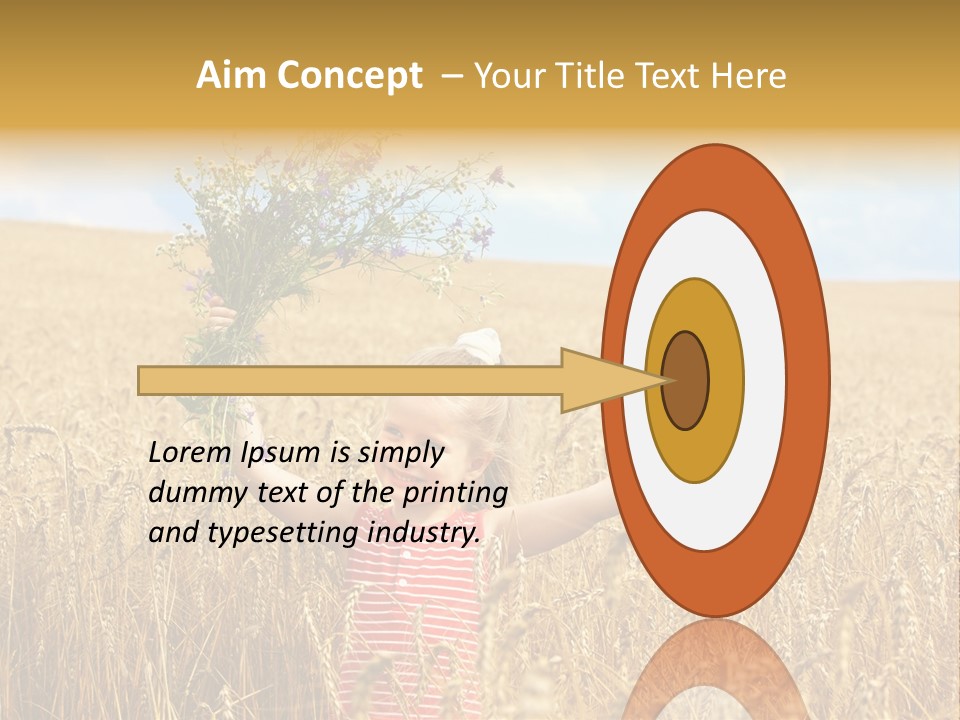 Field Wheat Sky PowerPoint Template