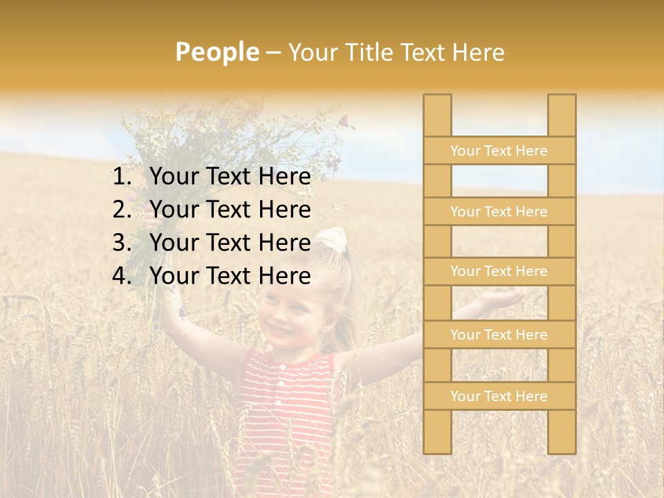 Field Wheat Sky PowerPoint Template