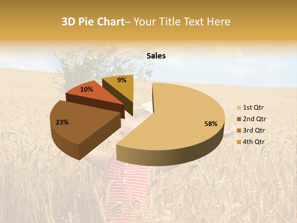 Field Wheat Sky PowerPoint Template