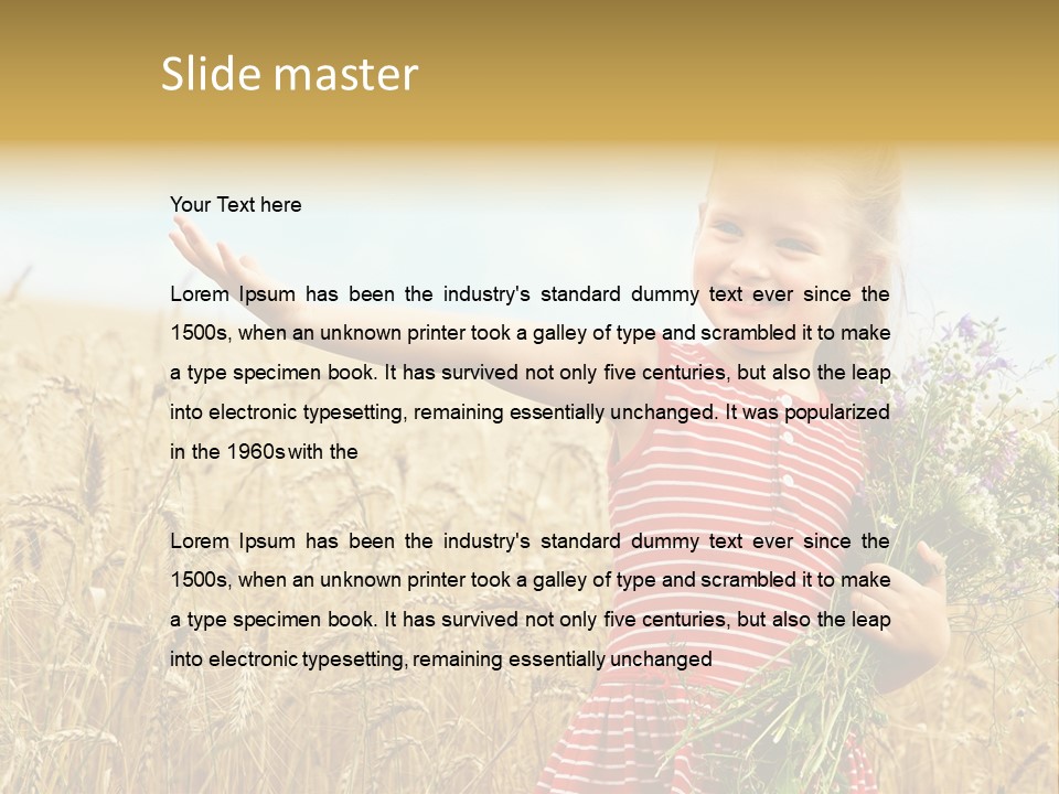 Grass Child Nature PowerPoint Template