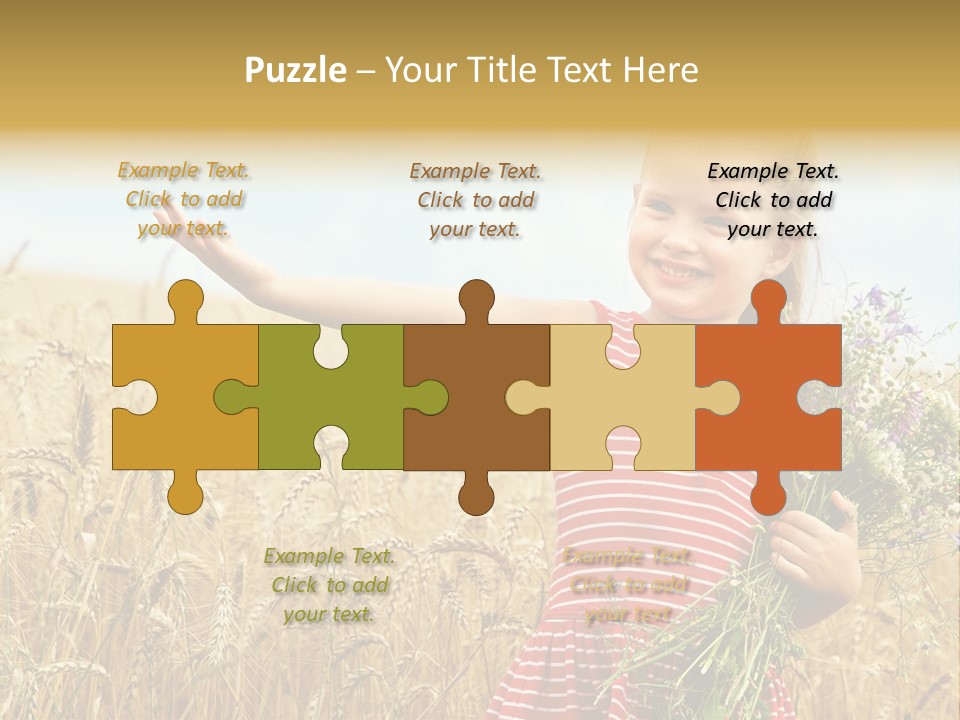 Grass Child Nature PowerPoint Template