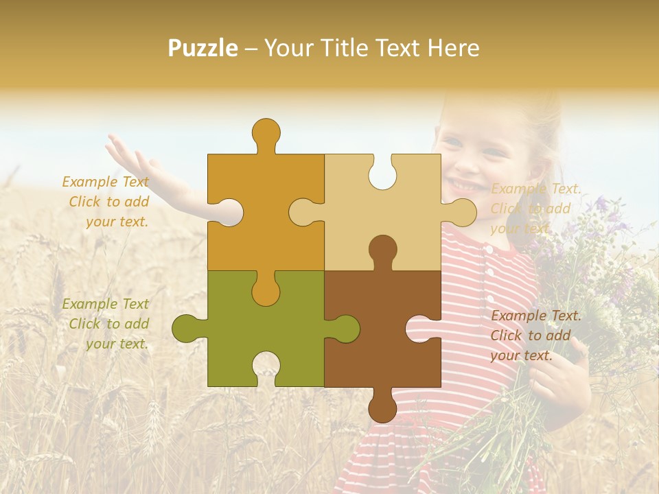 Grass Child Nature PowerPoint Template