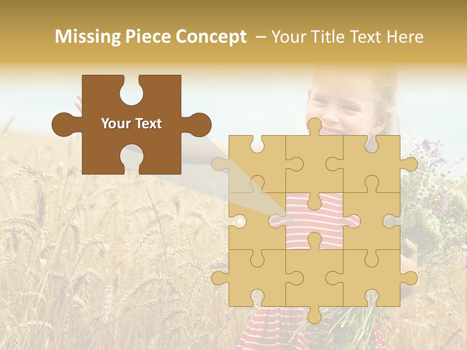 Grass Child Nature PowerPoint Template