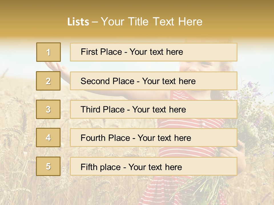 Grass Child Nature PowerPoint Template