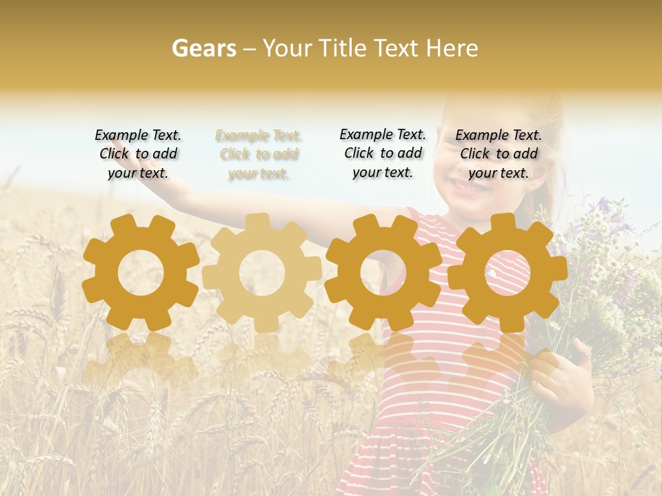 Grass Child Nature PowerPoint Template