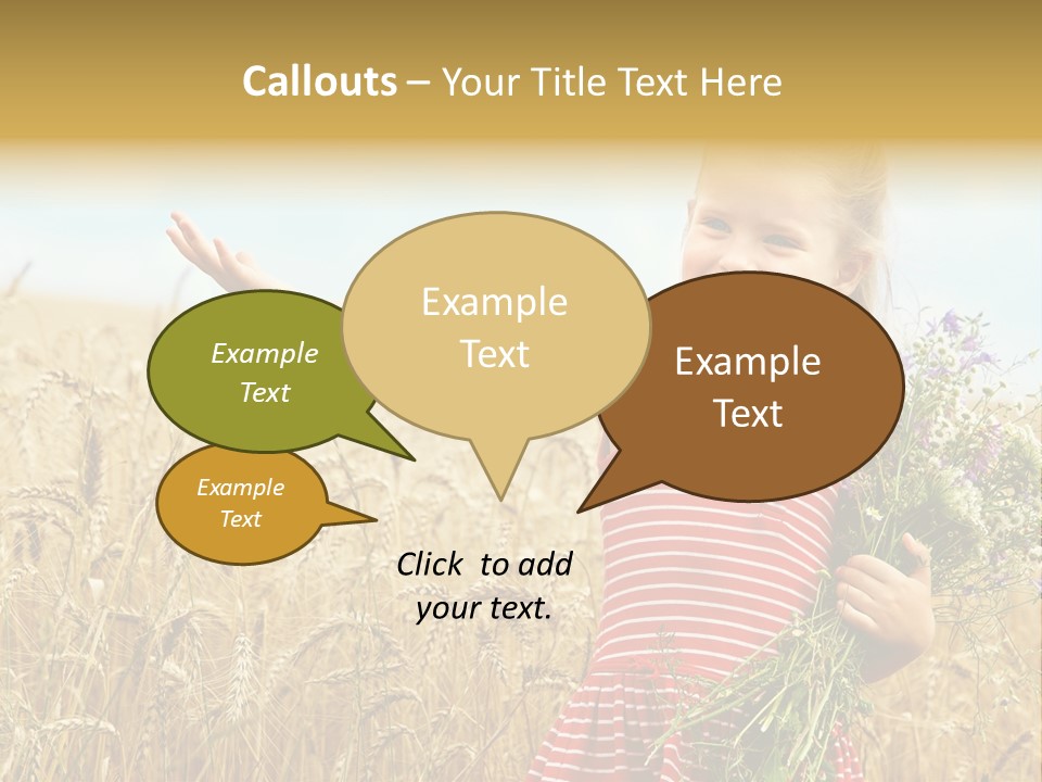 Grass Child Nature PowerPoint Template