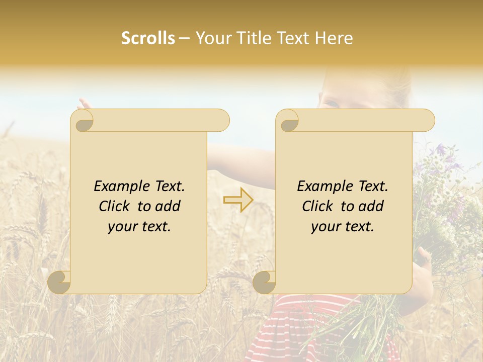 Grass Child Nature PowerPoint Template