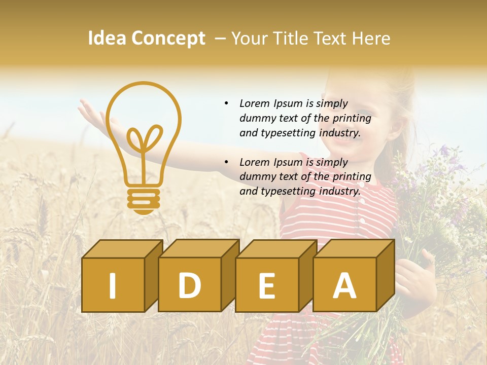 Grass Child Nature PowerPoint Template