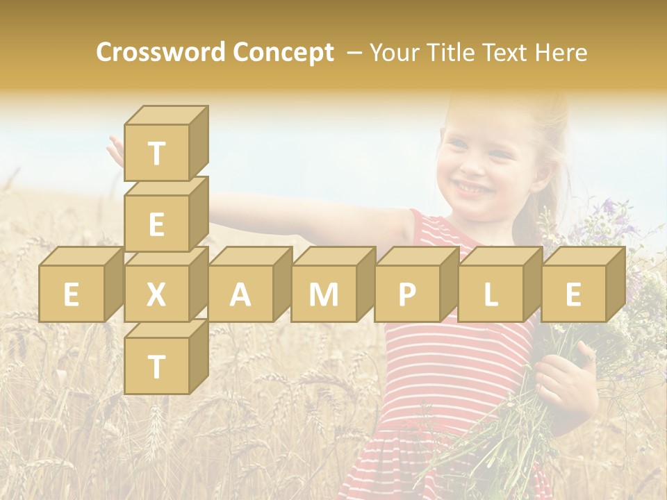 Grass Child Nature PowerPoint Template