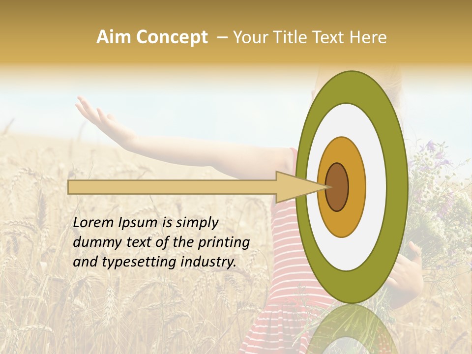 Grass Child Nature PowerPoint Template