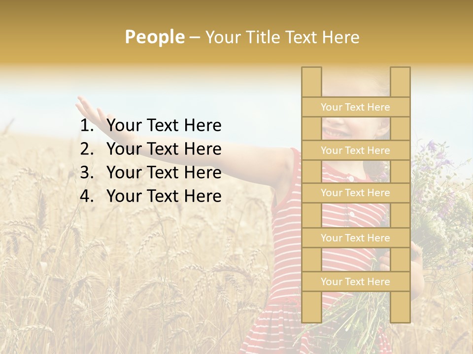 Grass Child Nature PowerPoint Template