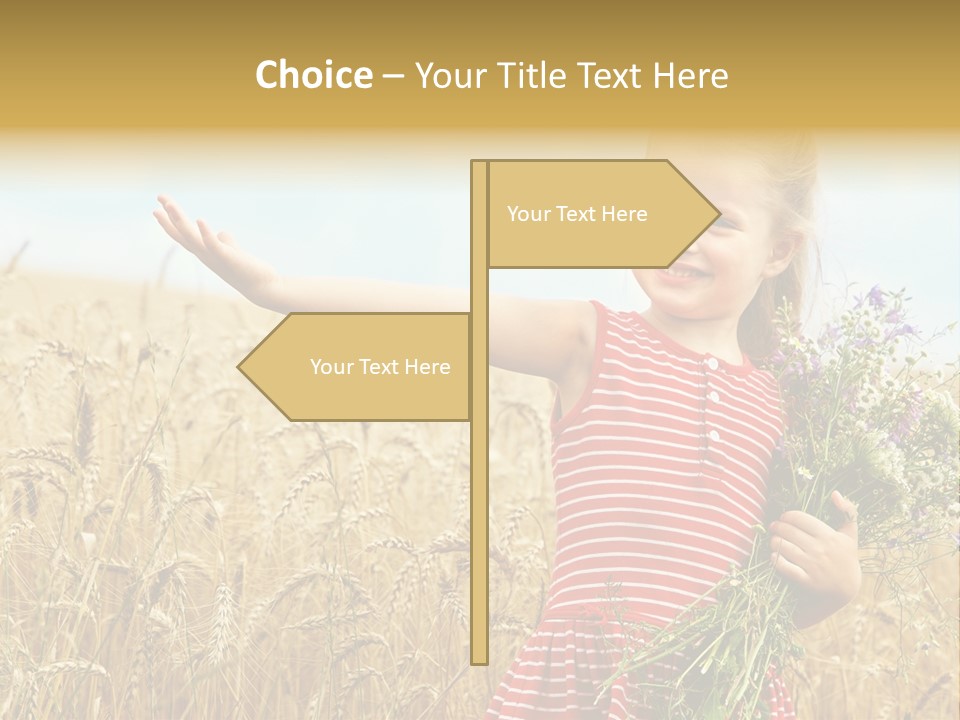 Grass Child Nature PowerPoint Template