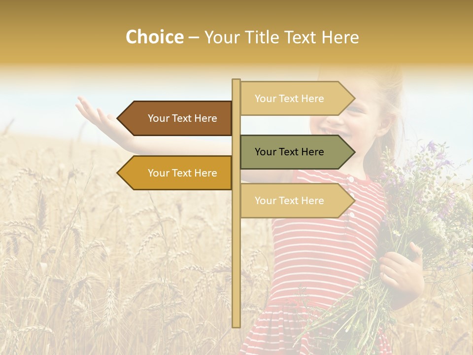 Grass Child Nature PowerPoint Template