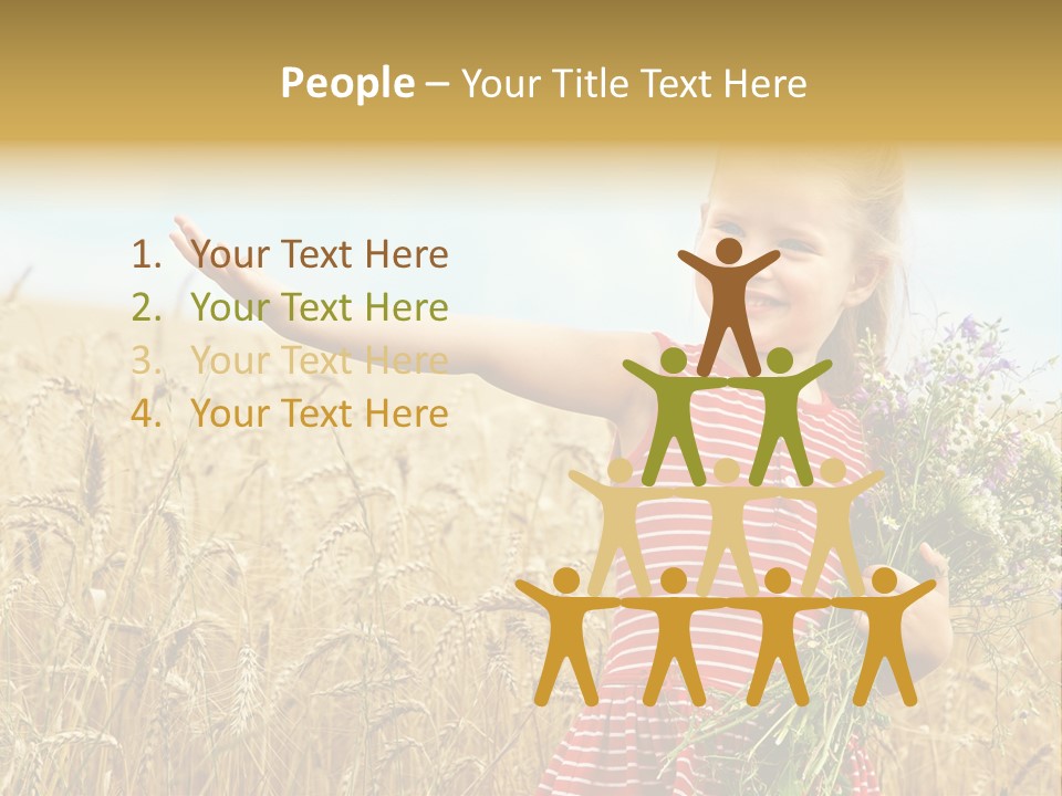 Grass Child Nature PowerPoint Template