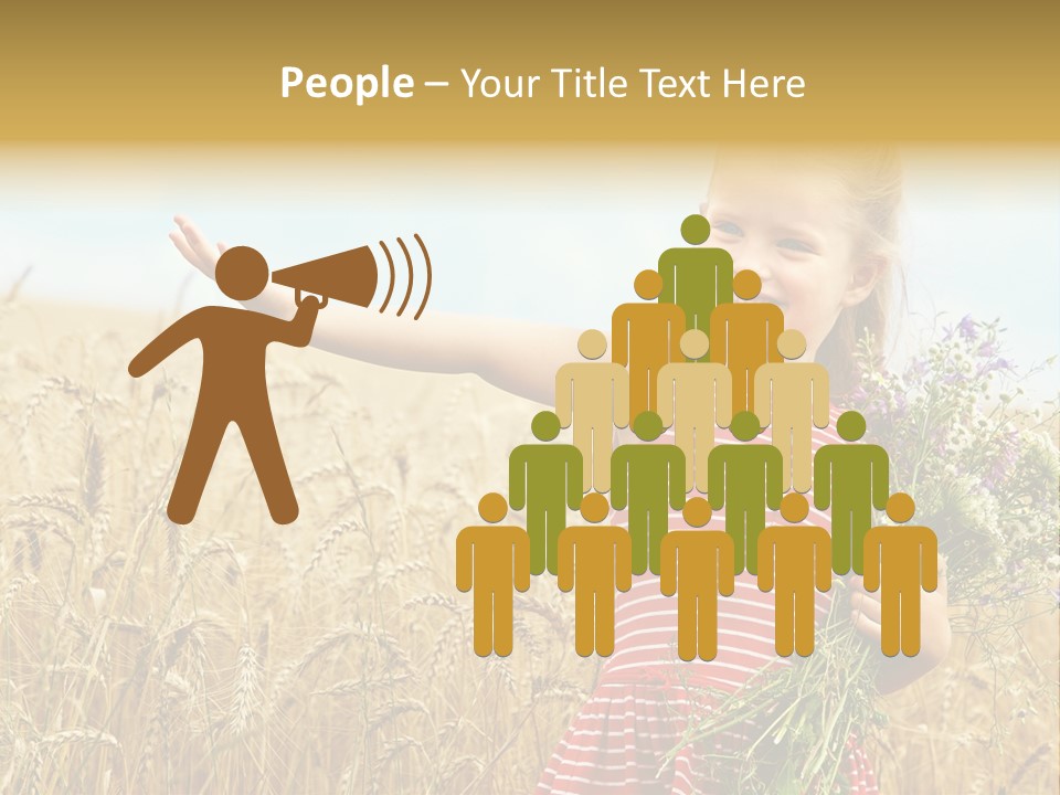 Grass Child Nature PowerPoint Template